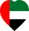 United Arab Emirates Flat Heart