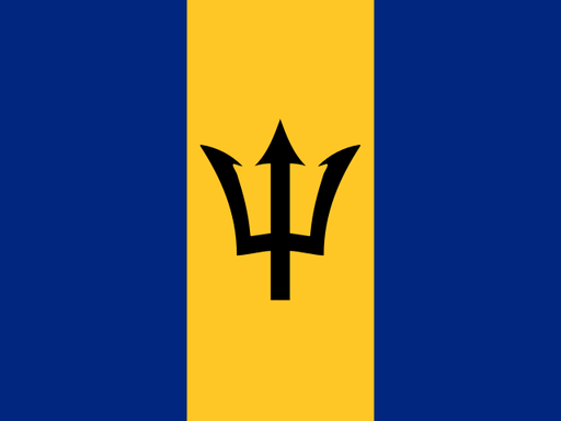 Barbados flag printable PDF