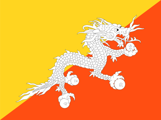 Bhutan flag printable PDF