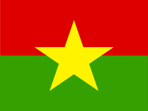 Burkina Faso flag printable PDF
