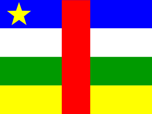 Central African Republic flag printable PDF