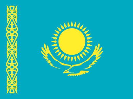Kazakhstan flag printable PDF