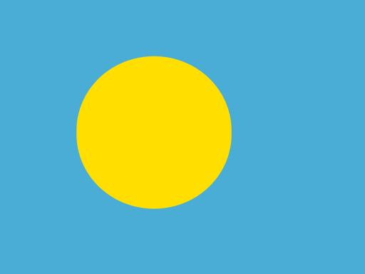 Palau flag printable PDF
