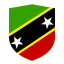 Saint Kitts And Nevis Flat Shield