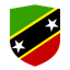 Saint Kitts And Nevis Flat Shield