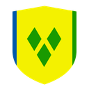 Saint Vincent And The Grenadines Flat Shield