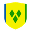 Saint Vincent And The Grenadines Flat Shield