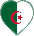 Algeria Heart Badge