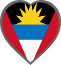 Antigua And Barbuda Heart Badge