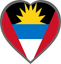 Antigua And Barbuda Heart Badge