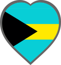 Bahamas Heart Badge