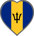 Barbados Heart Badge