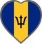 Barbados Heart Badge