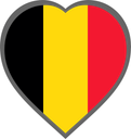 Belgium Heart Badge