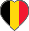 Belgium Heart Badge