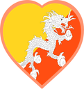 Bhutan Heart Badge