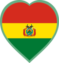 Bolivia Heart Badge