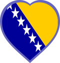 Bosnia And Herzegovina Heart Badge