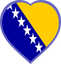 Bosnia And Herzegovina Heart Badge