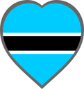 Botswana Heart Badge