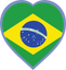 Brazil Heart Badge