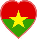 Burkina Faso Heart Badge