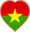 Burkina Faso Heart Badge