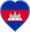 Cambodia Heart Badge