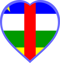Central African Republic Heart Badge