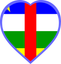 Central African Republic Heart Badge