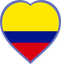 Colombia Heart Badge