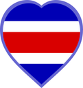 Costa Rica Heart Badge
