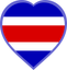 Costa Rica Heart Badge