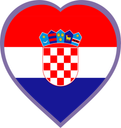 Croatia Heart Badge