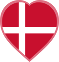 Denmark Heart Badge