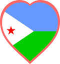 Djibouti Heart Badge