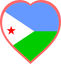 Djibouti Heart Badge