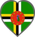 Dominica Heart Badge