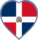 Dominican Republic Heart Badge