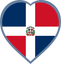 Dominican Republic Heart Badge