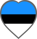 Estonia Heart Badge