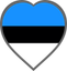 Estonia Heart Badge