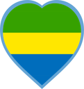 Gabon Heart Badge