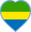 Gabon Heart Badge