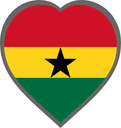 Ghana Heart Badge