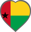 Guinea Bissau Heart Badge