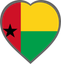 Guinea Bissau Heart Badge