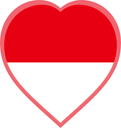 Indonesia Heart Badge