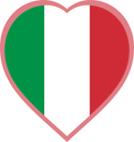 Italy Heart Badge