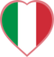 Italy Heart Badge